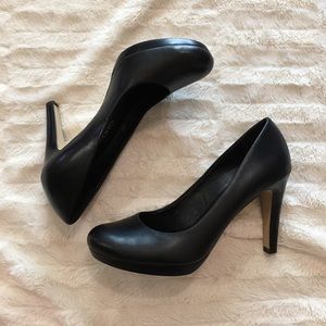 Franco Sarto Black Leather Heels